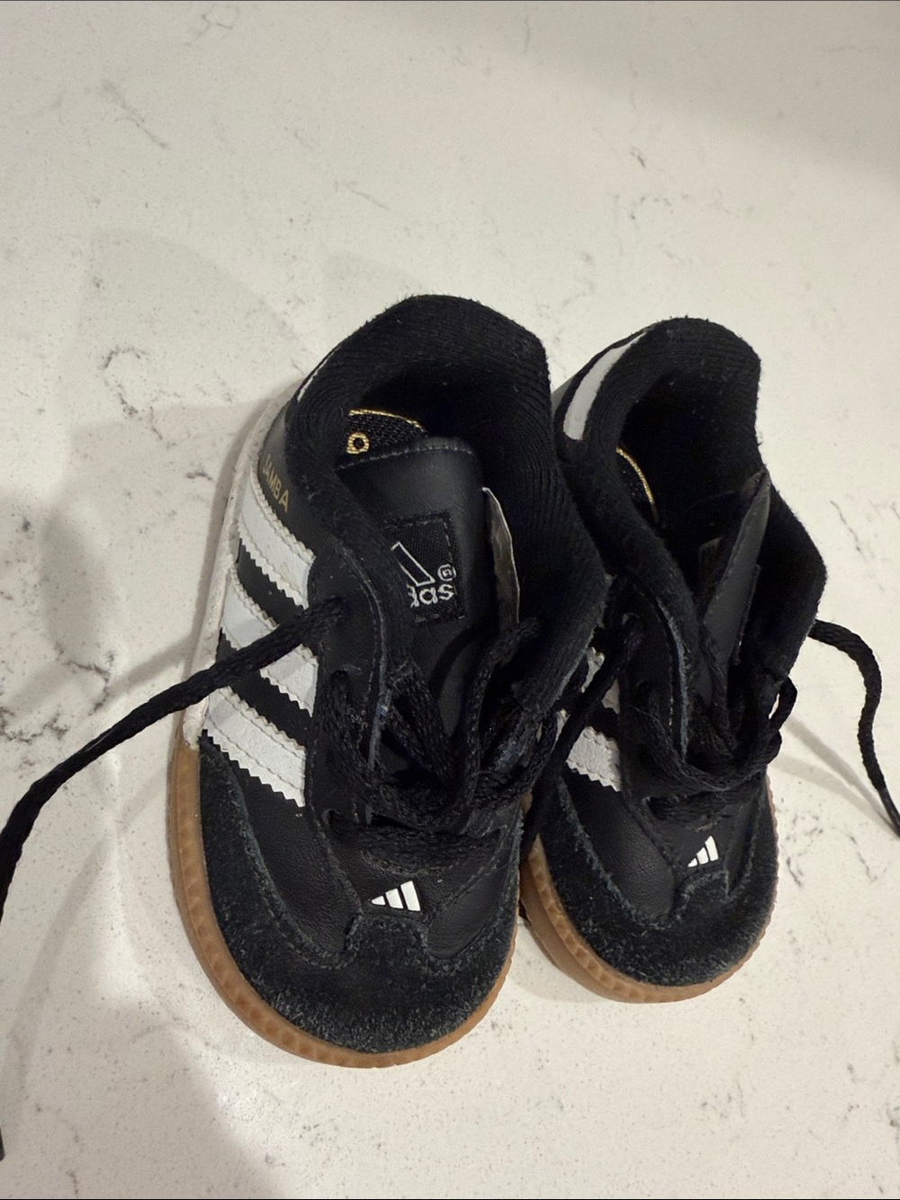 adidas Kids Black & White Classic Samba Sneakers